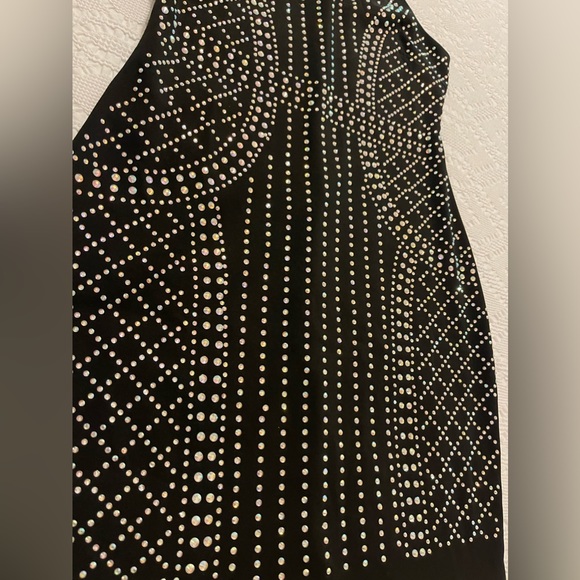 NEW! Windsor store Ladies black Rhinestone halter neck strap dress - Picture 6 of 8